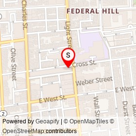Ceremony Coffee on South Charles Street, Baltimore Maryland - location map