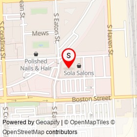 Sprouts Farmers Market on Boston Street, Baltimore Maryland - location map