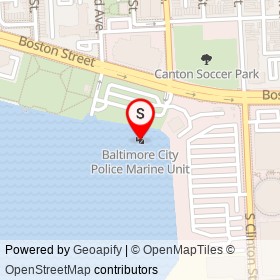 Baltimore City Police Marine Unit on Boston Street, Baltimore Maryland - location map