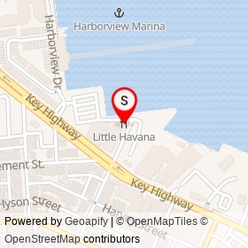 Little Havana on Key Highway, Baltimore Maryland - location map