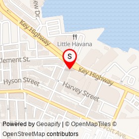 The Sushi Place on Key Highway, Baltimore Maryland - location map