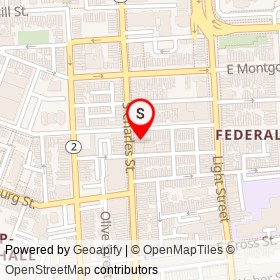 Federal Hill Wine & Spirits on South Charles Street, Baltimore Maryland - location map