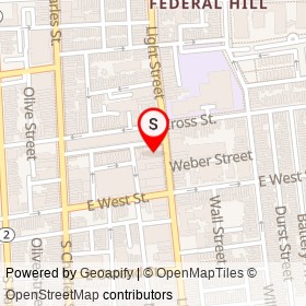 Unleashed on Light Street, Baltimore Maryland - location map