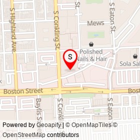 Five Guys on Boston Street, Baltimore Maryland - location map