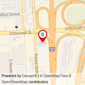 Canton Car Wash on Ponca Street, Baltimore Maryland - location map