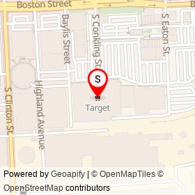 Target on Boston Street, Baltimore Maryland - location map