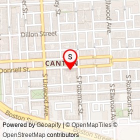 Café Dear Leon on O'Donnell Street, Baltimore Maryland - location map