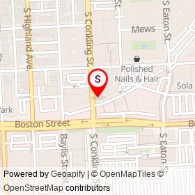 Panera Bread on Boston Street, Baltimore Maryland - location map