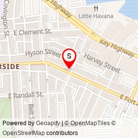 Koba Cafe on East Fort Avenue, Baltimore Maryland - location map