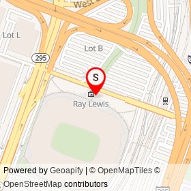 Johnny Unitas on Ravens Walk, Baltimore Maryland - location map