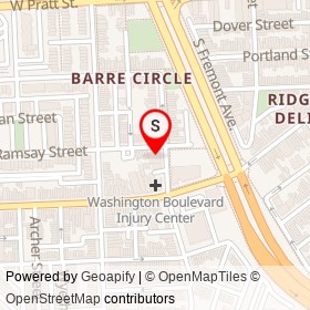 Total A-V Systems on West Barre Street, Baltimore Maryland - location map