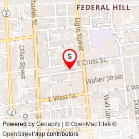 Rice Crook on South Charles Street, Baltimore Maryland - location map