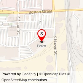 Petco on South Haven Street, Baltimore Maryland - location map