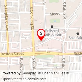 Dunkin' on Boston Street, Baltimore Maryland - location map