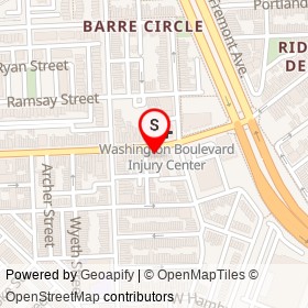 BYOB on Washington Boulevard, Baltimore Maryland - location map