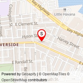 Barfly's on East Fort Avenue, Baltimore Maryland - location map