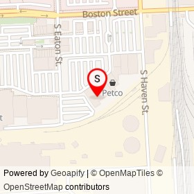 Nordstrom Rack on Boston Street, Baltimore Maryland - location map