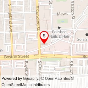 Floyd's 99 Barbershop on Boston Street, Baltimore Maryland - location map