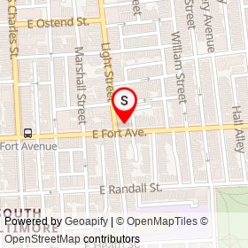 Don't Know Tavern on Light Street, Baltimore Maryland - location map