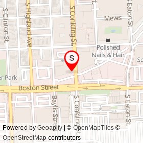 Qdoba on Boston Street, Baltimore Maryland - location map