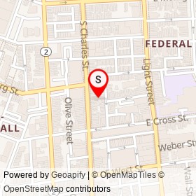 Illusions Magic Bar & Theatre on South Charles Street, Baltimore Maryland - location map