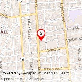 Mother's Federal Hill Grille on South Charles Street, Baltimore Maryland - location map