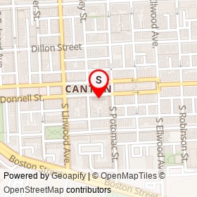 Sima's Salon and Spa on O'Donnell Street, Baltimore Maryland - location map