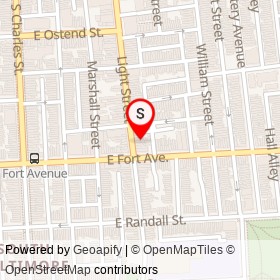 Sun Hing Chinese Carryout on Light Street, Baltimore Maryland - location map
