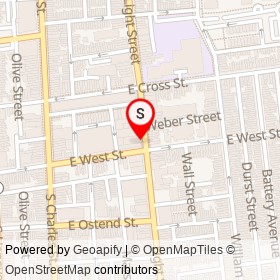 Light Street Cycles on Light Street, Baltimore Maryland - location map