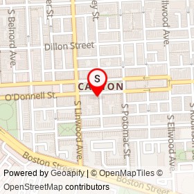 Vaccaro's Italian Pastry on O'Donnell Street, Baltimore Maryland - location map