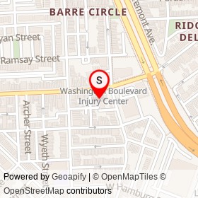 Culinary Architecture on Washington Boulevard, Baltimore Maryland - location map