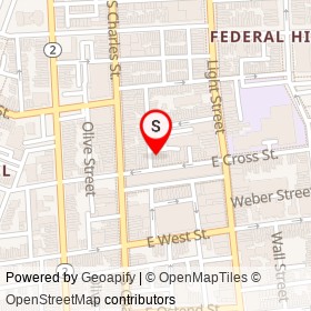 Crossbar on East Cross Street, Baltimore Maryland - location map