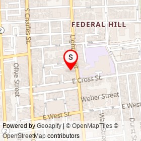 Grilled Cheese & Co. on Light Street, Baltimore Maryland - location map