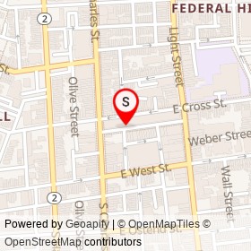 Fried Chicken on South Charles Street, Baltimore Maryland - location map