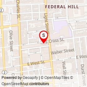 Fenwick Choice Meats on South Charles Street, Baltimore Maryland - location map