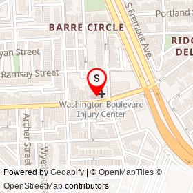 Work on Washington Boulevard, Baltimore Maryland - location map