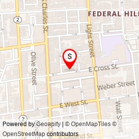 Spoons on East Cross Street, Baltimore Maryland - location map