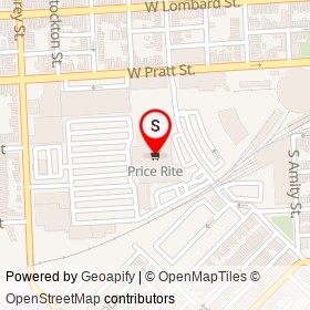 Price Rite on South Arlington Avenue, Baltimore Maryland - location map