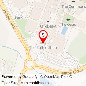 The Coffee Shop on Hilltop Circle, Catonsville Maryland - location map
