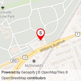 Major Motors on Wilkens Avenue, Baltimore Maryland - location map