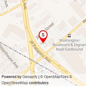 Midas on West Patapsco Avenue, Baltimore Maryland - location map