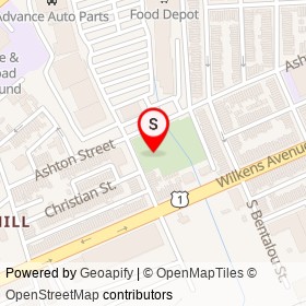No Name Provided on South Catherine Street, Baltimore Maryland - location map