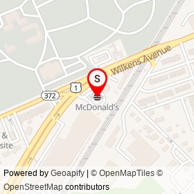 McDonald's on Wilkens Avenue, Baltimore Maryland - location map
