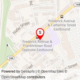 No Name Provided on Frederick Avenue, Baltimore Maryland - location map