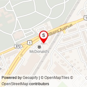 Jiffy Lube on Wilkens Avenue, Baltimore Maryland - location map