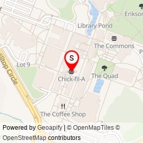 Chick-fil-A on Hilltop Circle, Catonsville Maryland - location map