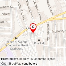 Wendy's on Frederick Avenue, Baltimore Maryland - location map