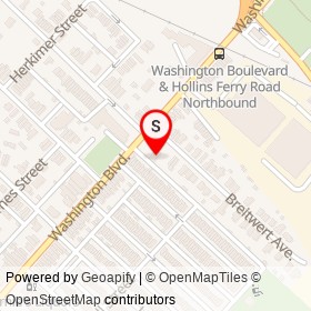 Kwikemart on Washington Boulevard, Baltimore Maryland - location map