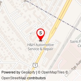 H&H Automotive Service & Repair on Southwestern Boulevard, Arbutus Maryland - location map
