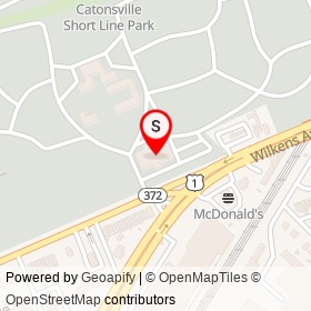 Loudon Park Funeral Hone on Wilkens Avenue, Baltimore Maryland - location map